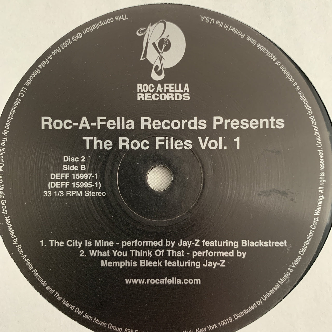 The Roc Files Vol 1 Feat Jay Z, Memphis Bleek, Beanie Sigel, Blackstreet