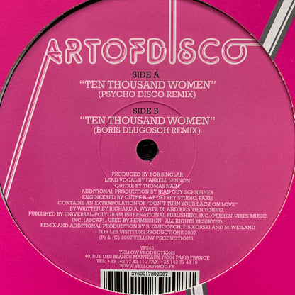 Art Of Disco “Ten Thousand Women” 2 version 12inch Vinyl