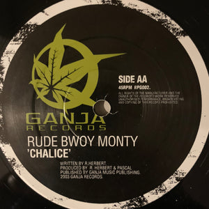 Pascal “Listen” / Rude Bwoy Monty “Chalice” Drum and Bass 2 Track 12inch Vinyl