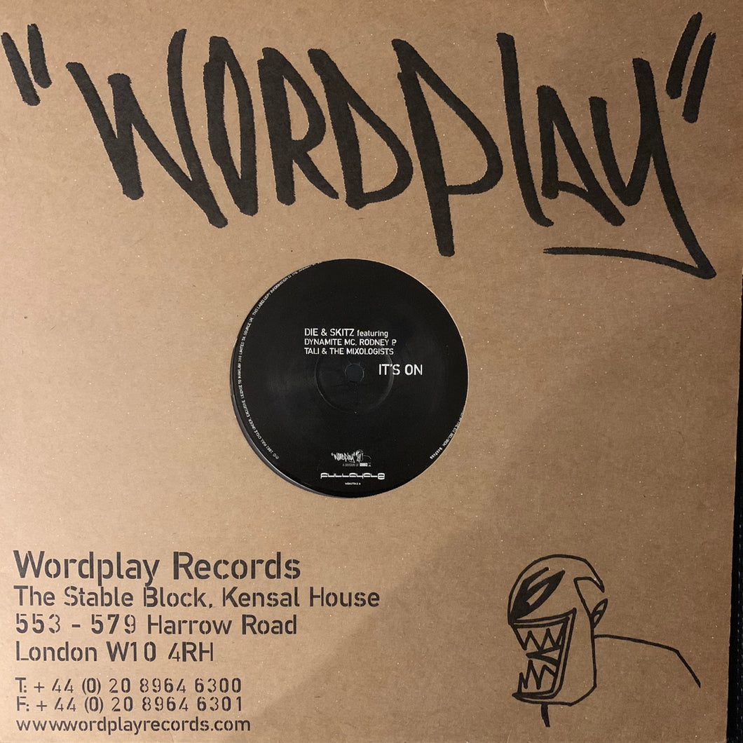 Die & Skitz Feat Dynamite MC “It’s On” 2 Track 12inch Vinyl