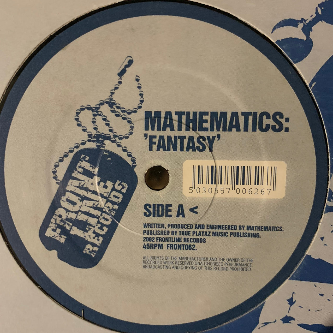 Mathematics “Fantasy” 2 Track 12inch Vinyl