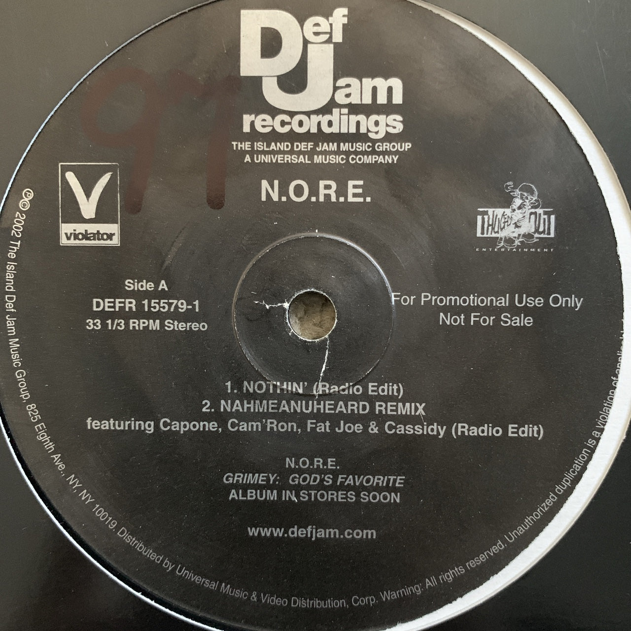 N.O.R.E. “Nothin” Original Radio Edit, Dj Promo Version