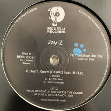Load image into Gallery viewer, Jay Z “Hovi Baby” / “U Don’t Know”