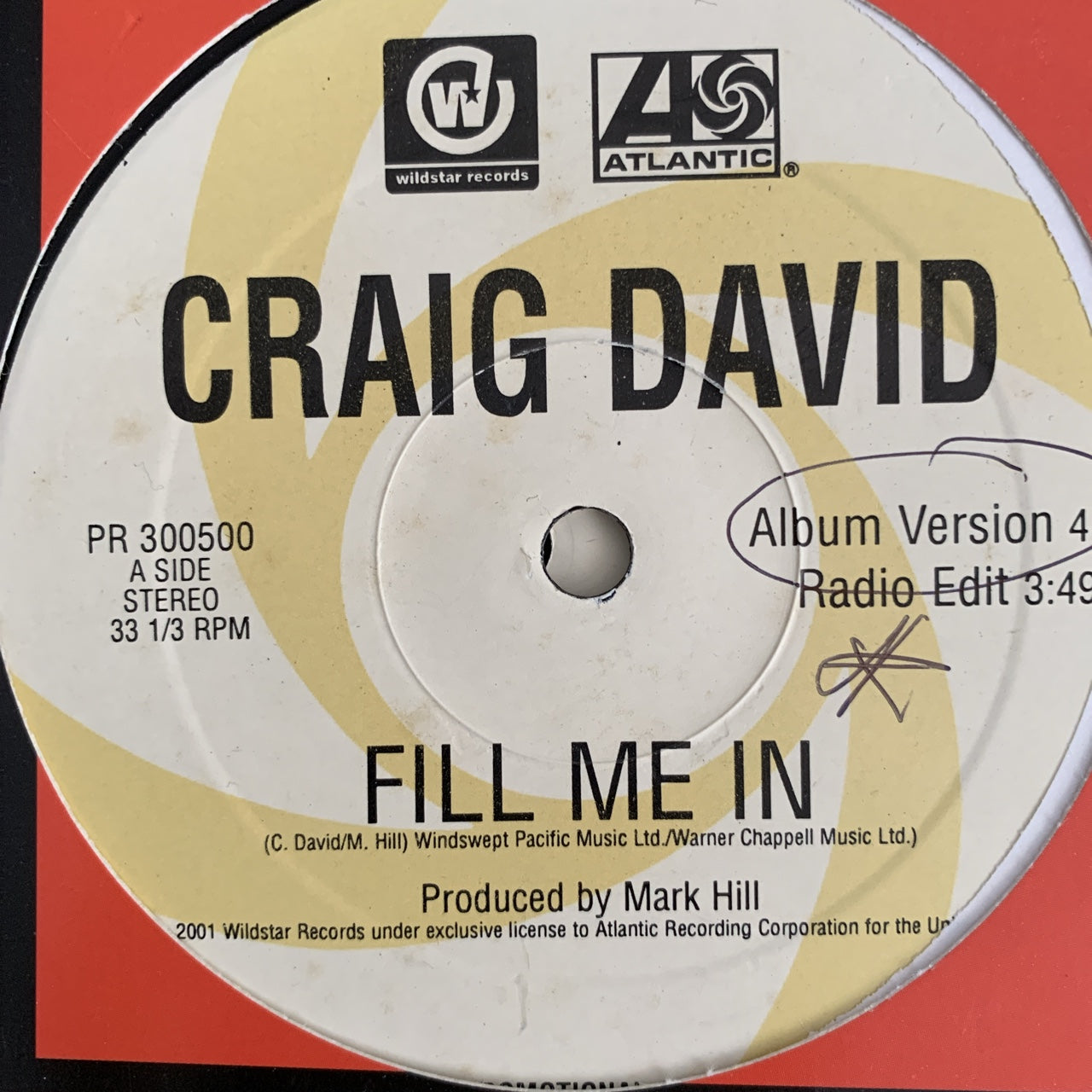 Craig David “Fill Me In” 8 Version 2 x 12inch Vinyl Pack