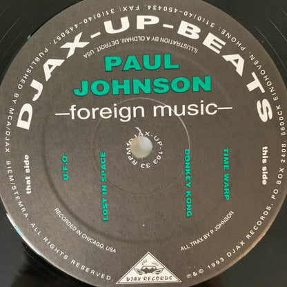 Paul Johnson “foreign music” EP 12inch Vinyl