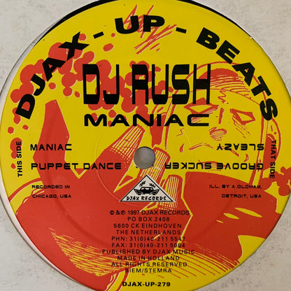 DJ Rush “Maniac” Ep 12inch Vinyl