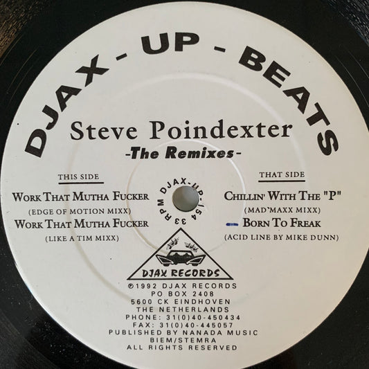 Stevie Poindexter “Work That Mutha Fucker” 4 Track 12inch Vinyl