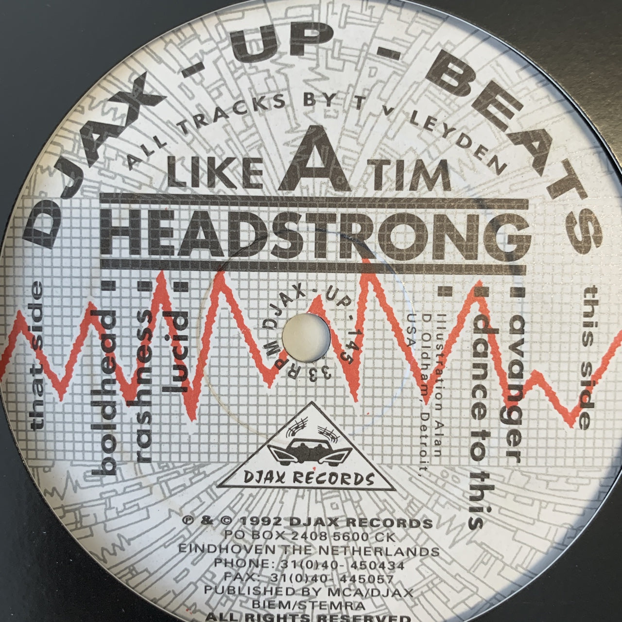 Tim Van Leyden ‘Like A Tim Headstrong’ Ep 5 Track 12inch Vinyl Single on DJAX