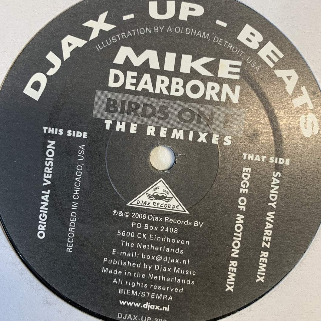 Mike Dearborn ‘Birds On E' ep The Remixes 3 Track 12inch Vinyl Single on DJAX