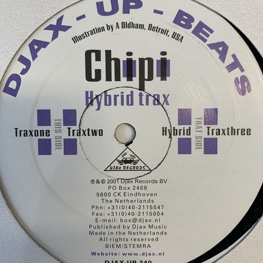Chipi ‘Hybrid Trax’ 4 Track 12inch Vinyl Single on DJAX
