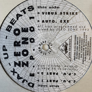 Zero Zone Ep 001 4 Track 12inch Vinyl Single on DJAX
