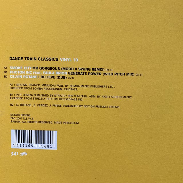 Dance Train Classics Vol 10 Feat Smoke City, Photon INC, Celvin Rotana