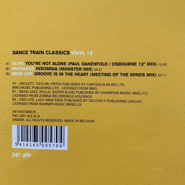 Dance Train Classics Vol 12 Feat Olive, Faithless & Deee Lite