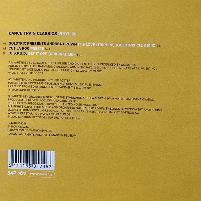 Dance Train Classics Vol 26 Feat Goldtrix, Cut La Roc and DJ SPUD