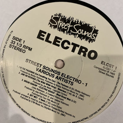 Electro 1 Street Sounds 8 Track Vinyl LP Hip Hop Electro