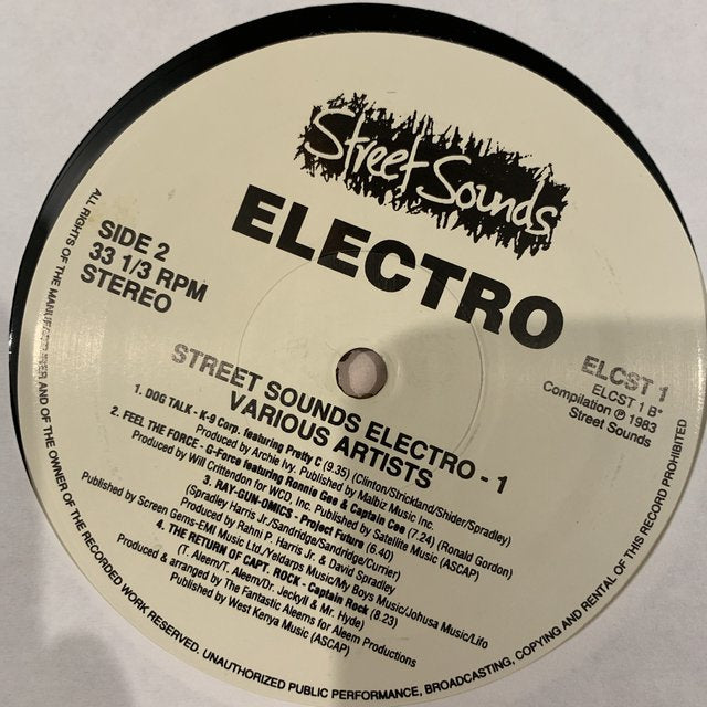 Electro 1 Street Sounds 8 Track Vinyl LP Hip Hop Electro