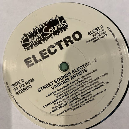 Electro 2 Street Sounds Re issue 7 Track LP Hip Hop Electro