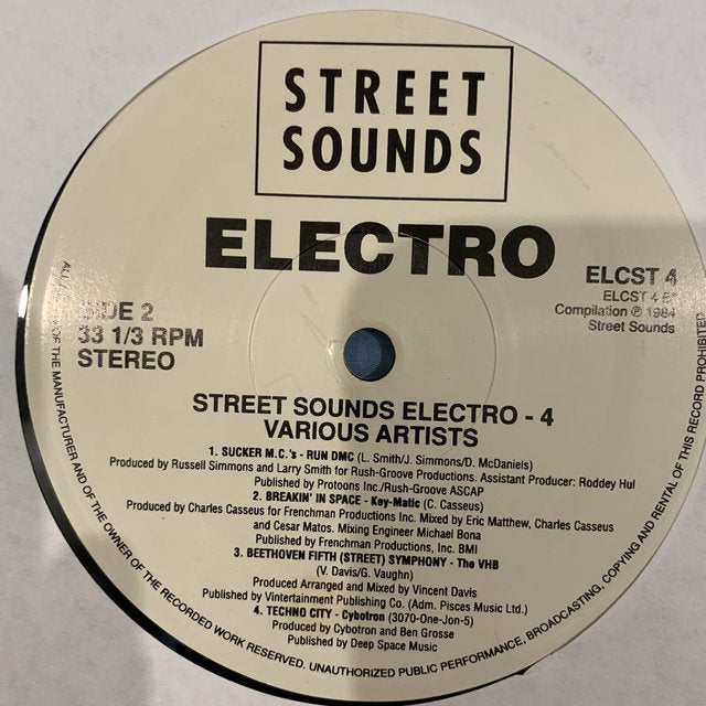 Electro 4 Street Sounds 7 Track LP Hip Hop Electro