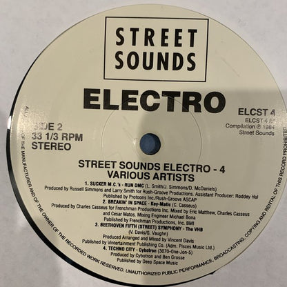 Electro 4 Street Sounds 7 Track LP Hip Hop Electro