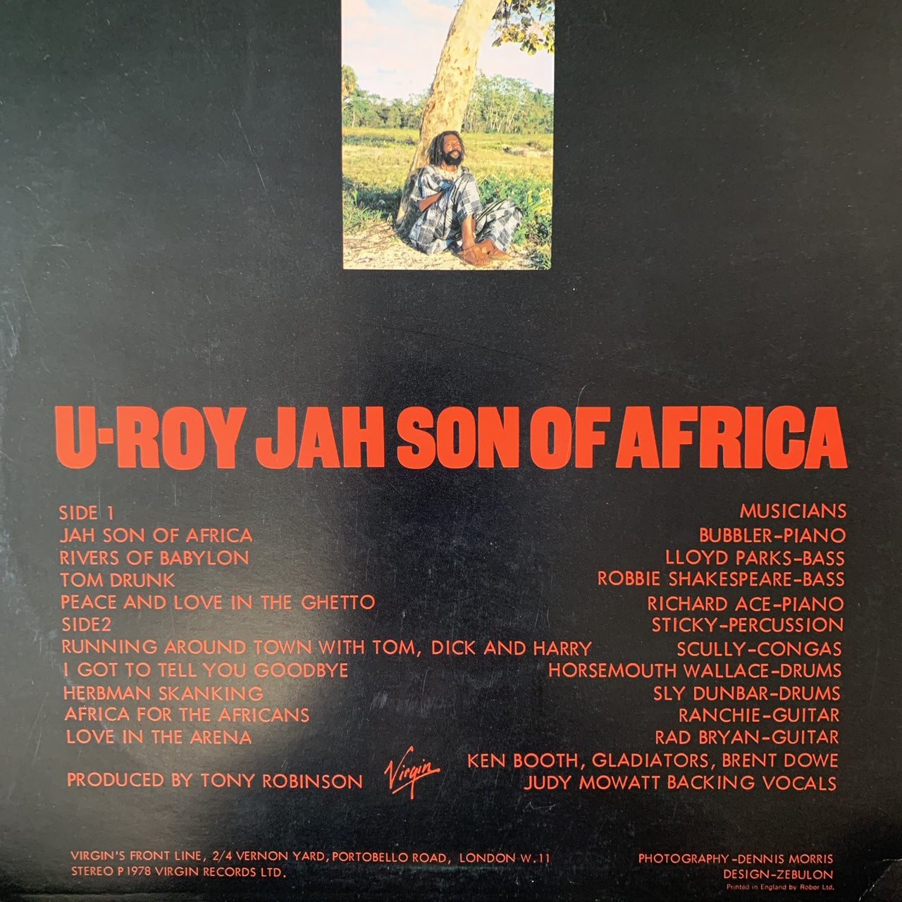 U-ROY “Jah Son Of Africa” 9 Track Vinyl Album