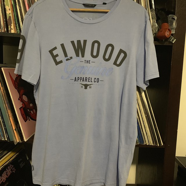 Elwood Genuine Apparel 96 Blue 100% Cotton T-shirt