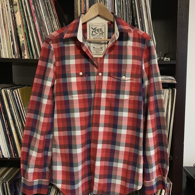 French Connection FCUK Red White and Blue 100% Cotton Shirt