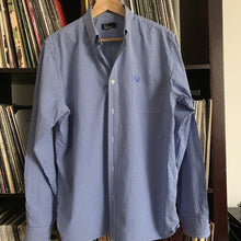 Load image into Gallery viewer, Fred Perry Blue and White Gingham Check Shirt Size Large