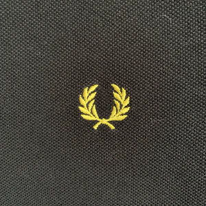 Fred Perry Vintage Polo Size Small Black and Yellow Colour way