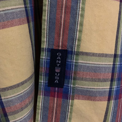 Gant 100% Cotton Yellow Red Check Shirt