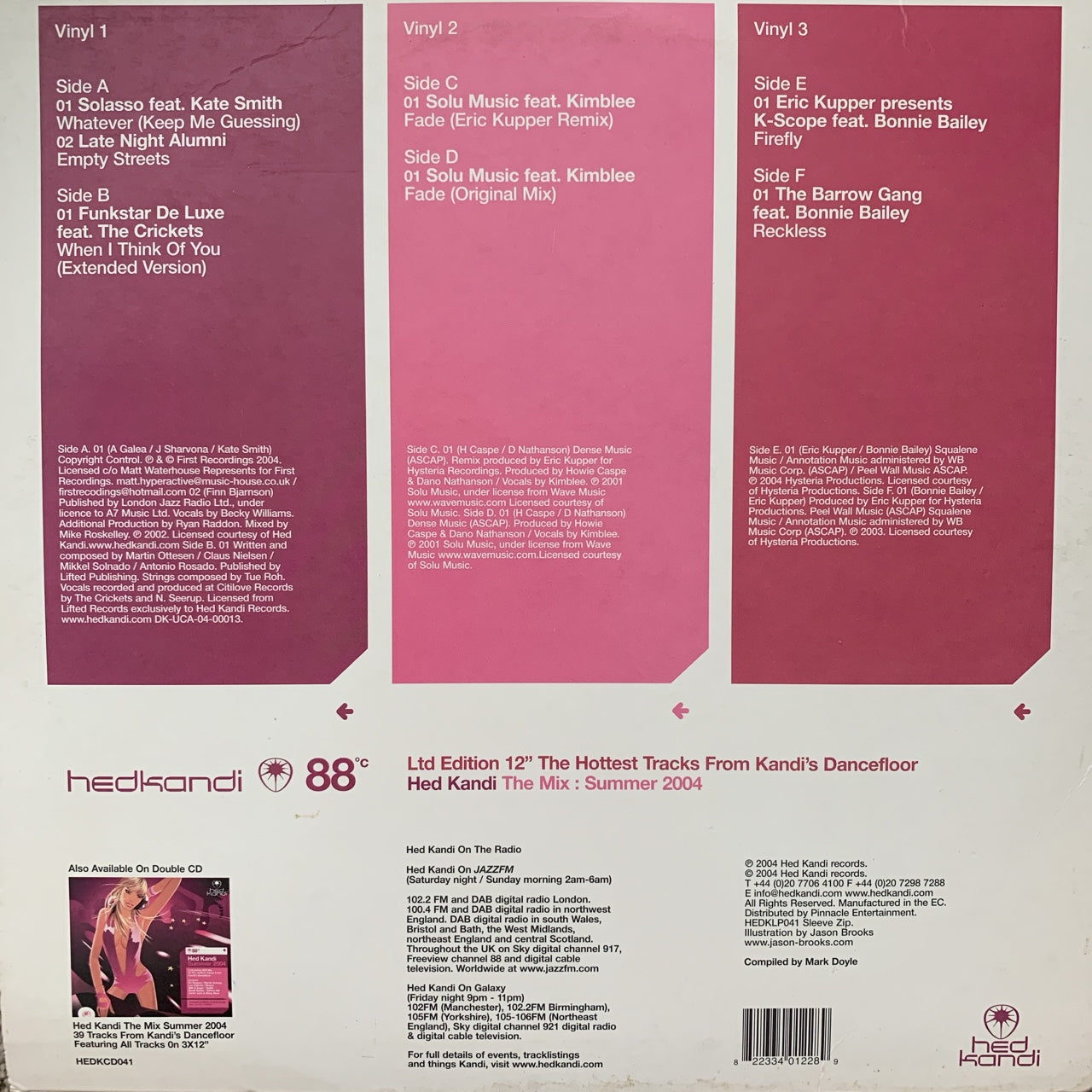 Hed Kandi The Mix Summer 2004 Limited Edition 3 X 12inch Sampler