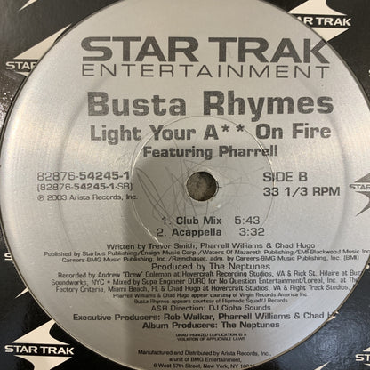 Busta Rhymes “Light your Ass on Fire” Feat Pharrell