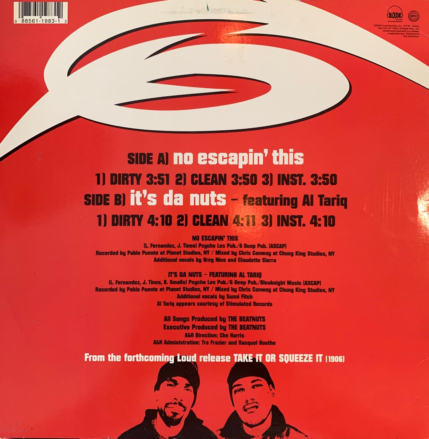 The Beatnuts “No Escapin’ This” 12inch Vinyl