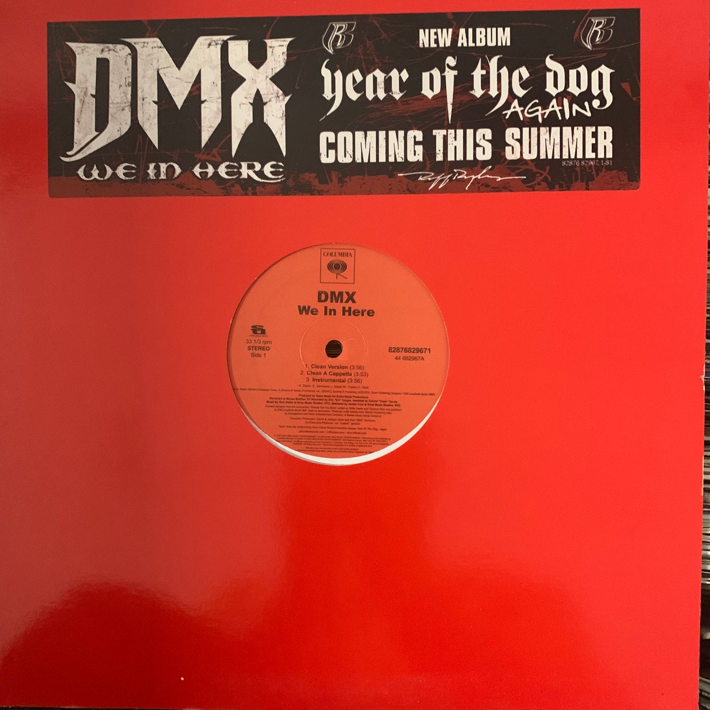 DMX “We In Here” 6 Version 12inch Vinyl