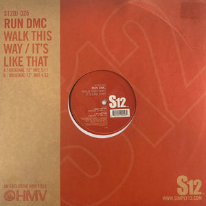 RUN DMC “Walk This Way” / “It’s Like That” S12 12inch Vinyl