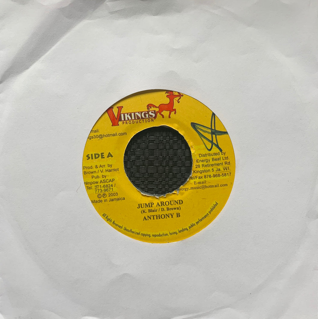 Anthony B “Jump Around” / “Rhythm” 2 Track 7inch Vinyl
