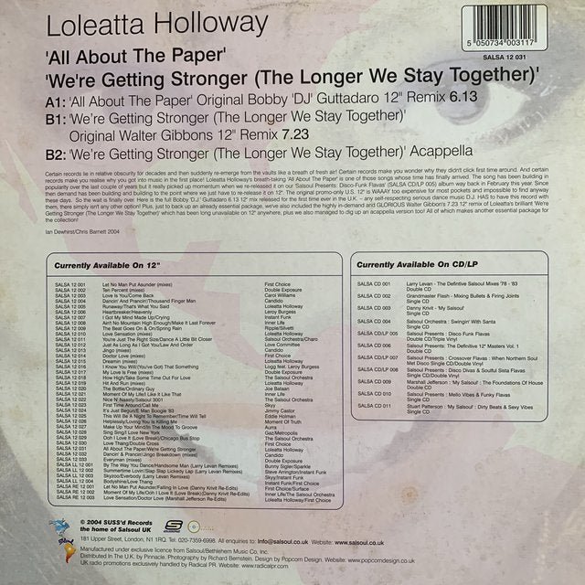 Loleatta Holloway “All about the Paper”