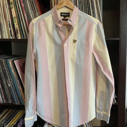 Lyle & Scott Slim Fit Yellow Red Blue Stripe Shirt