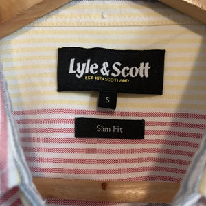 Lyle & Scott Slim Fit Yellow Red Blue Stripe Shirt