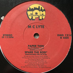 MC Lyte “Paper Thin” / “Spare The Rod”