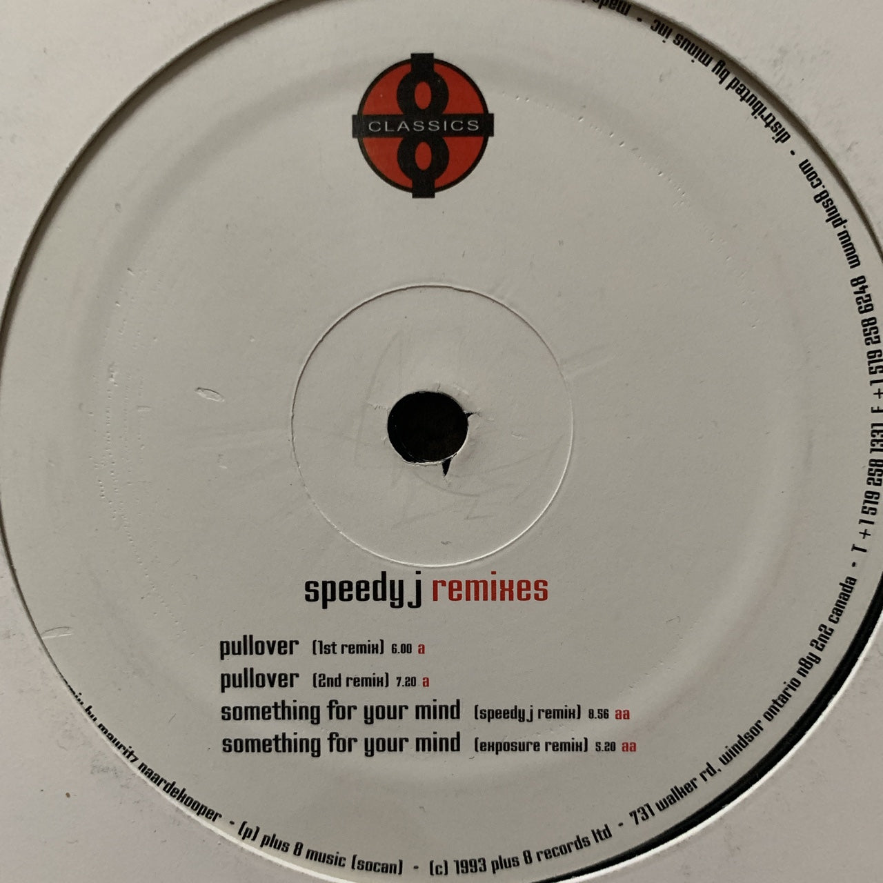 Speedy J 8071H “Pullover” Remixes Plus 8 Records