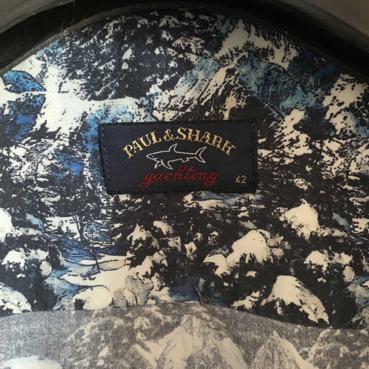 Paul & Shark Vintage 100% Cotton Alpine Print Shirt Size 42