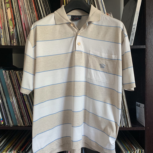 Paul & Shark Vintage Polo Shirt 100% Cotton Made In Italy Size L