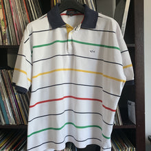Load image into Gallery viewer, Paul &amp; Shark Vintage Polo Shirt Striped with Blue Shark Motif Size XXL