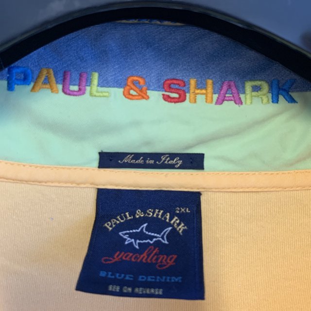 Paul & Shark Vintage Yellow Zip Collar Sweater Made In Italy