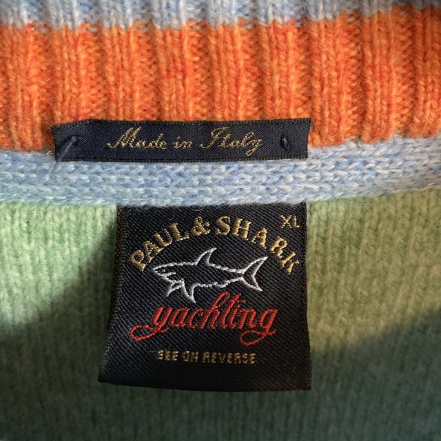 Paul & Shark 100% Extra Fine Merino Wool Sweater Size XL