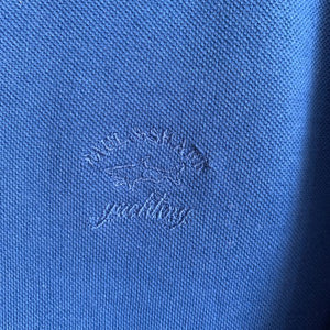 Paul & Shark 100% Cotton Light Pique Royal Blue Polo Shirt Made In Italy Size Small
