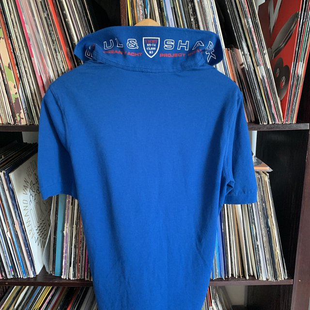 Paul & Shark 100% Cotton Light Pique Royal Blue Polo Shirt Made In Italy Size Small