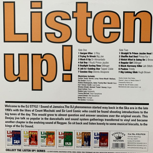 Listen Up ‘DJ Style’ Reggae Dancehall 14 Track Vinyl LP