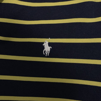 Ralph Lauren Classic Performance RLX Polo Blue and Yellow stripe with white Motif Size Large