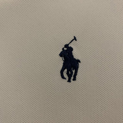 Ralph Lauren Classic Performance Polo White with Navy Blue Motif Size Large